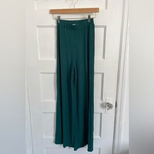 Teal wide leg pants